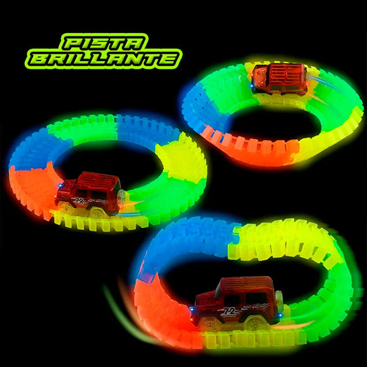 PISTA DE CARROS LUZ LED 🏎️🏁